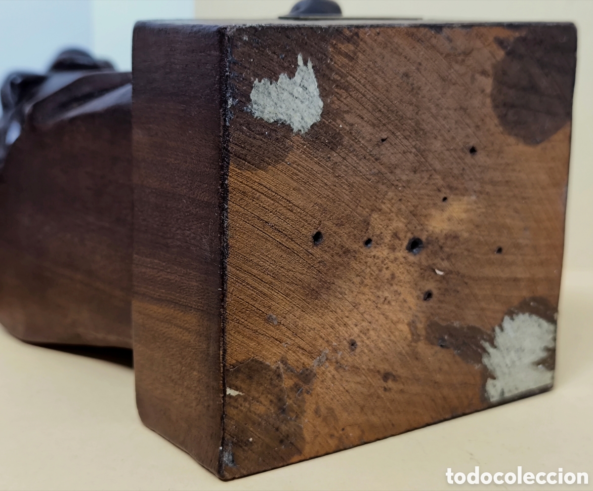 Arte: BUSTO BEETHOVEN MADERA TALLADA A MANO - Foto 7