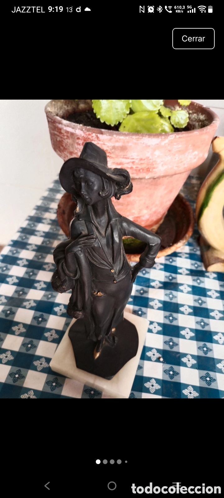 Arte: Escultura Dama Art Deco a&ntilde;os 20 30