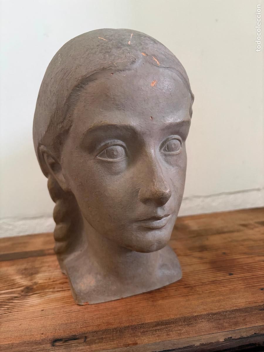 Arte: Escultura art dec&oacute; noucentisme catal&agrave; firmada Pujol pieza de terracota &uacute;nica