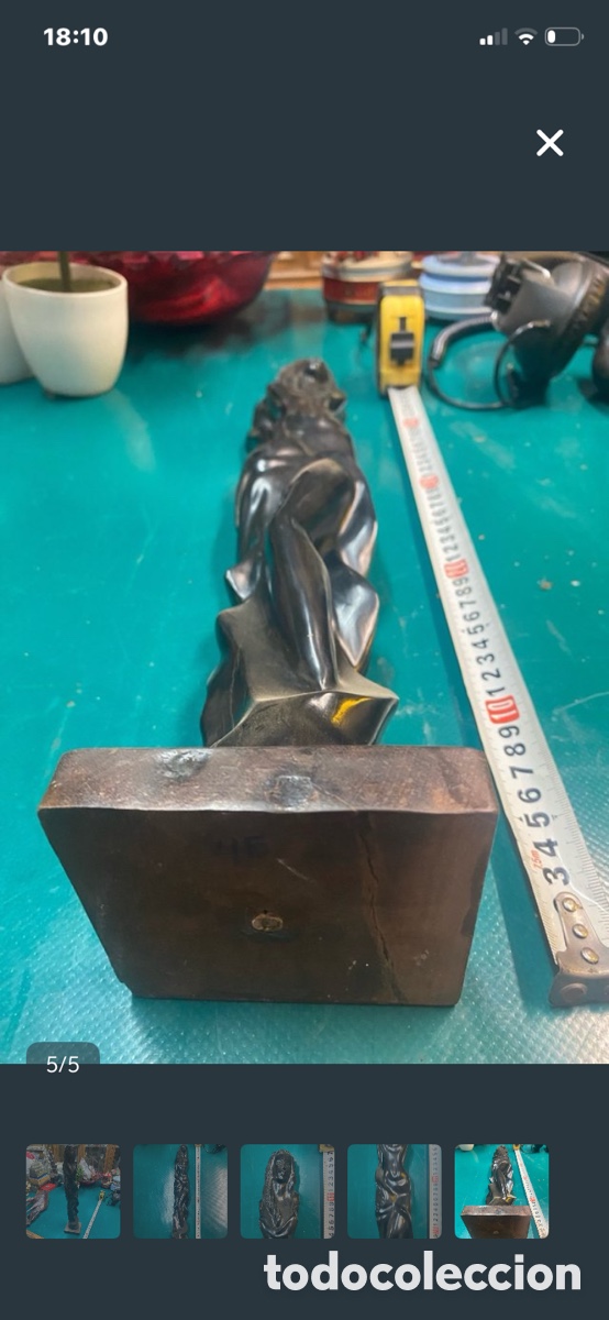 Arte: Figura de madera de mujer - Foto 4