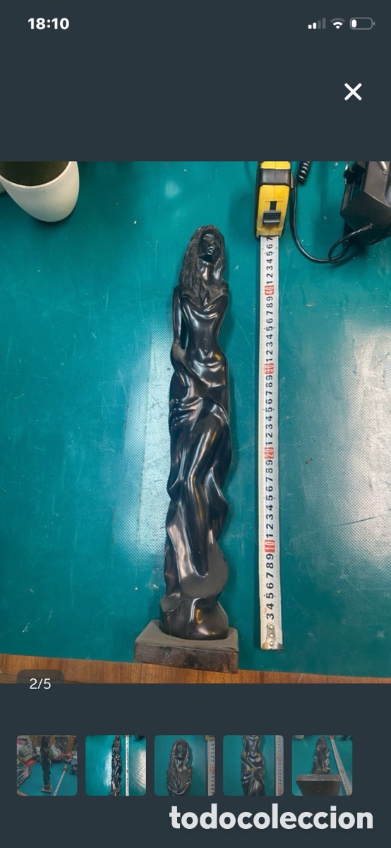 Arte: Figura de madera de mujer - Foto 1