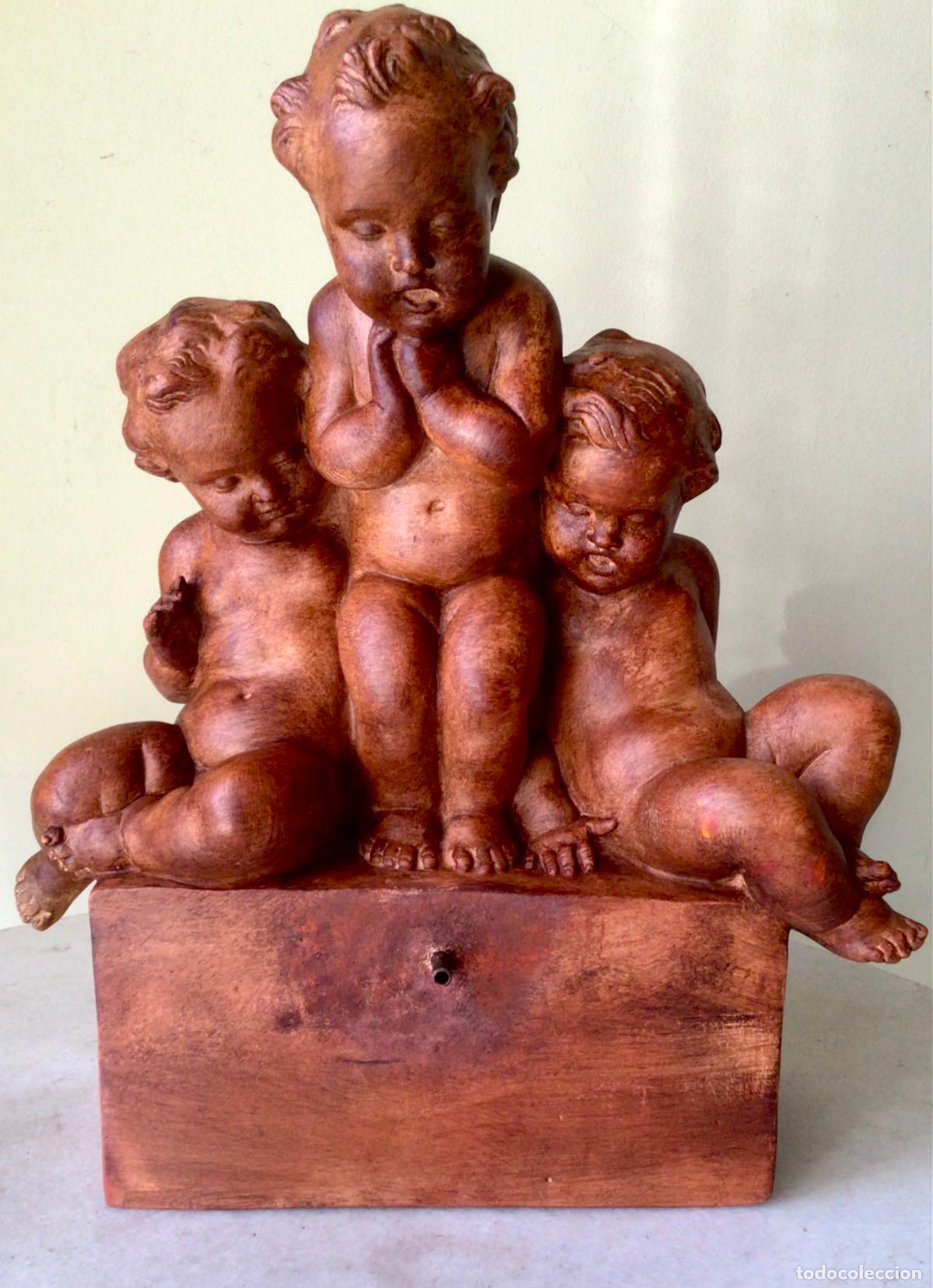 Arte: ANTIGUA ESCULTURA-FUENTE MODERNISTA DE TERRACOTA FIRMADA LUIS BOLINCHES