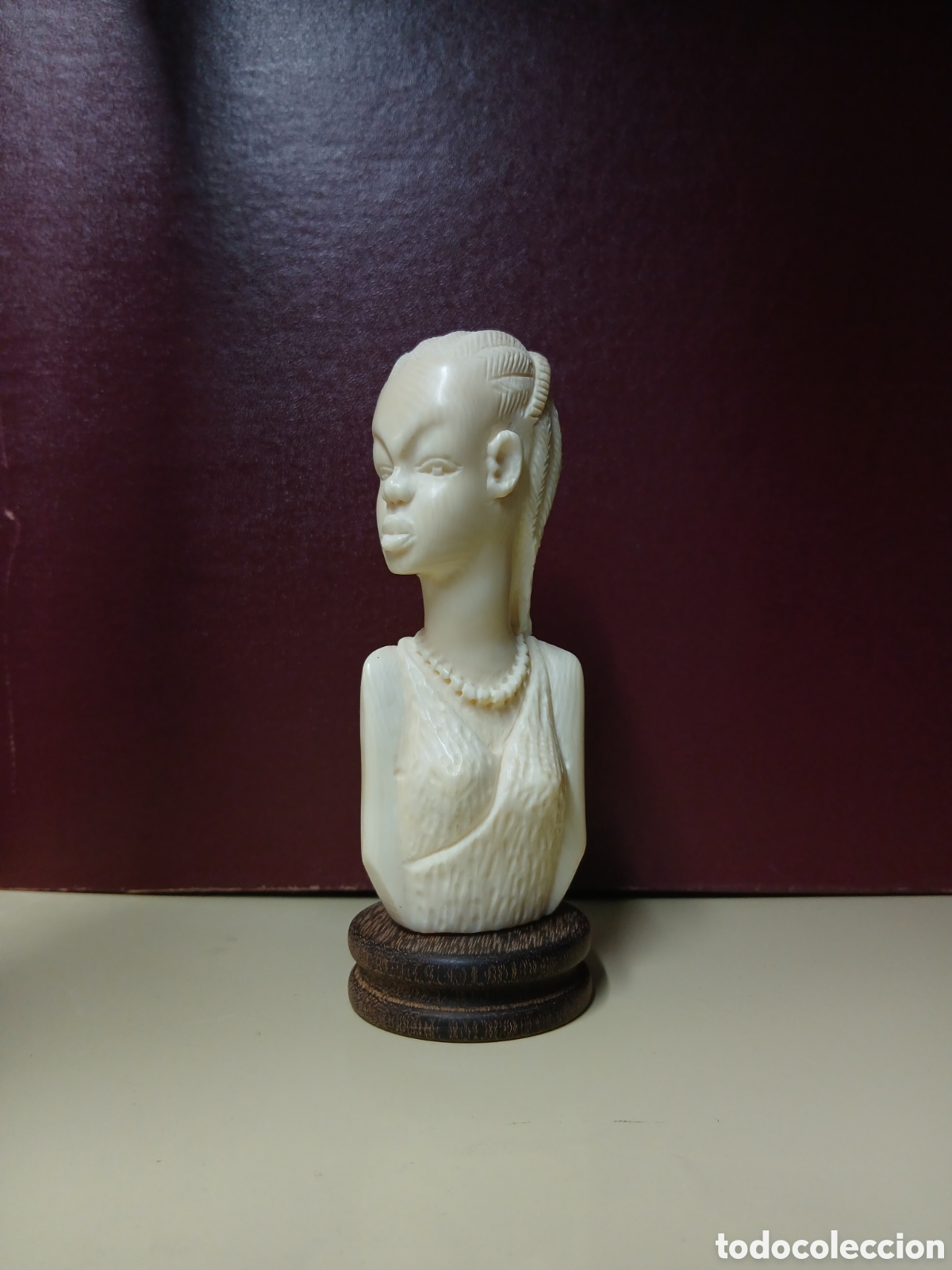 Arte: Busto tallado africano. - Foto 7