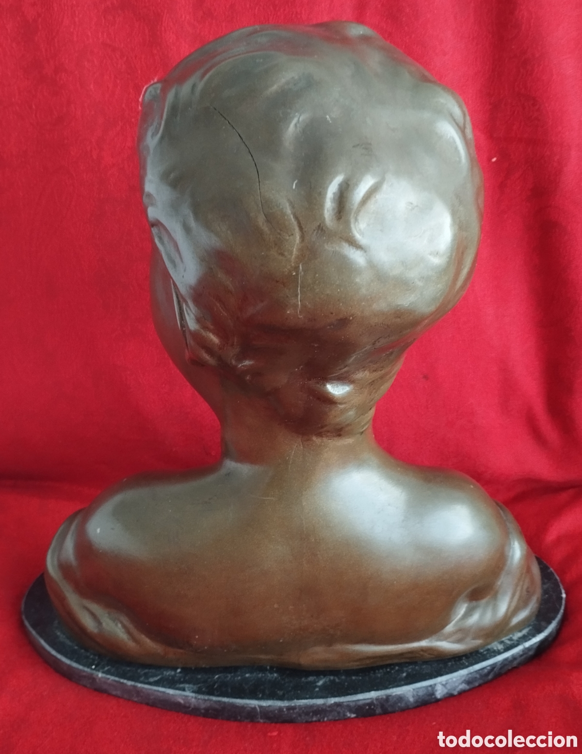 Arte: Gran Busto Ni&ntilde;o Bronce. - Foto 9