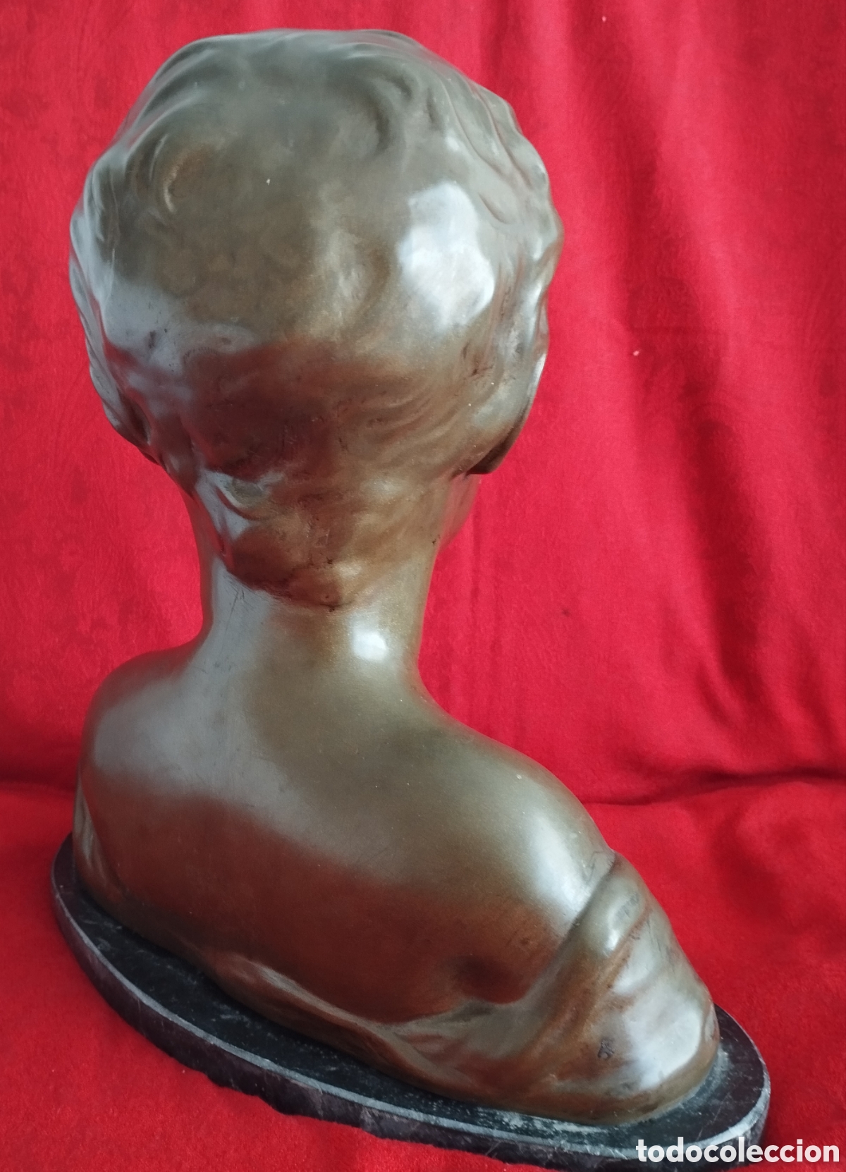 Arte: Gran Busto Ni&ntilde;o Bronce. - Foto 10
