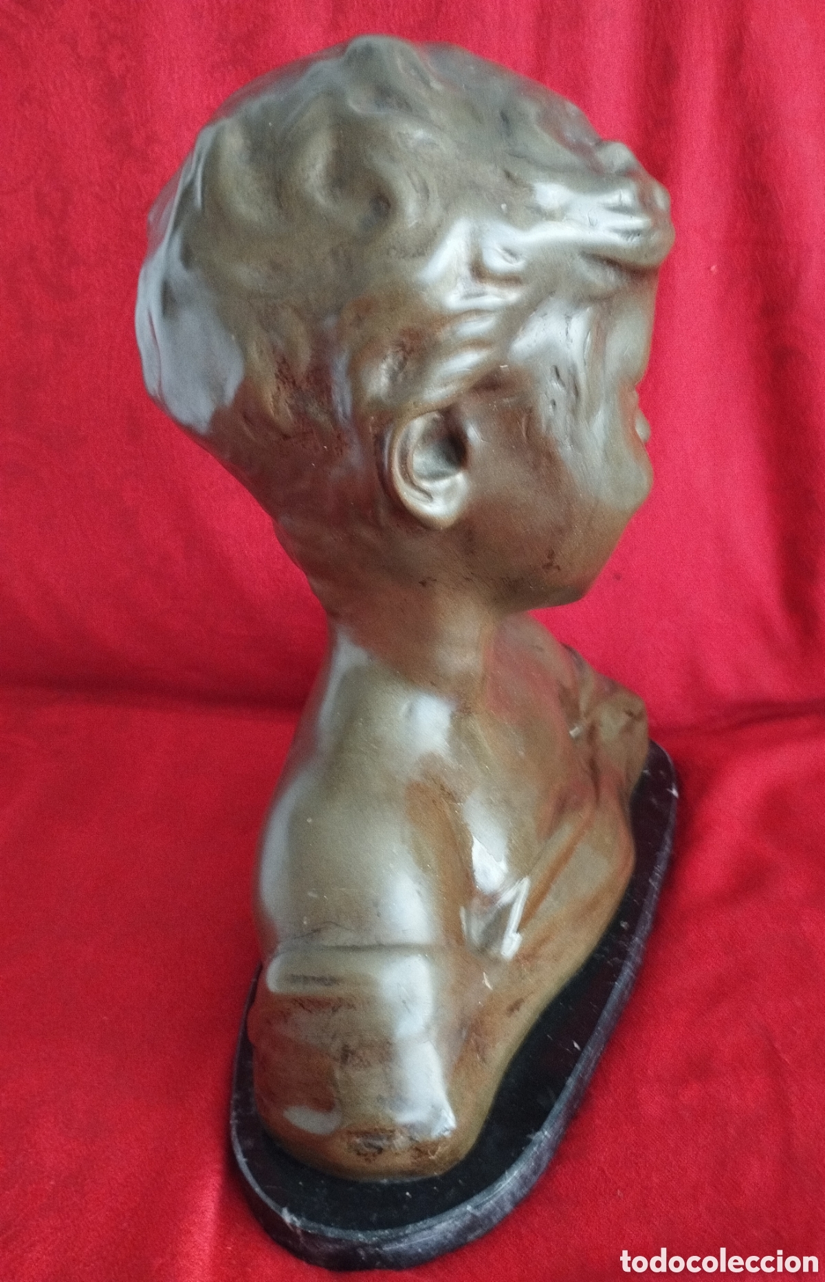 Arte: Gran Busto Ni&ntilde;o Bronce. - Foto 11