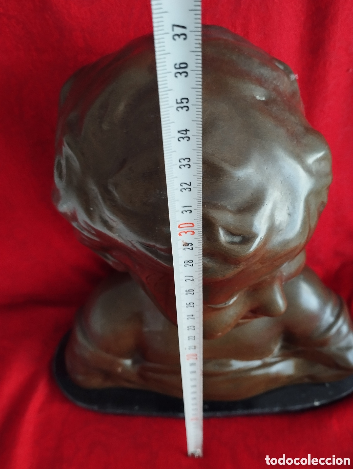 Arte: Gran Busto Ni&ntilde;o Bronce. - Foto 12