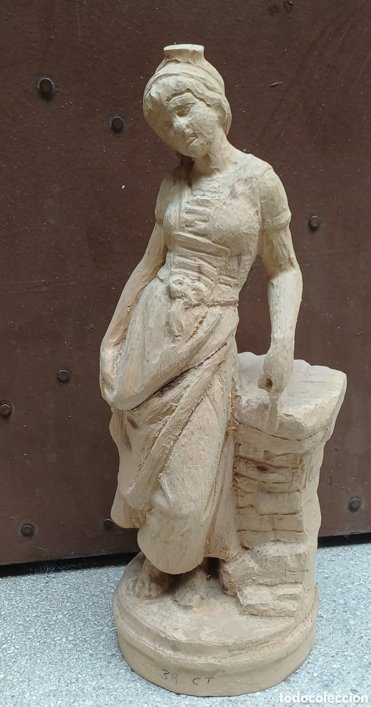 Arte: MUJER TALLA DE MADERA 40 CM PARA TERMINAR DE RETOCAR