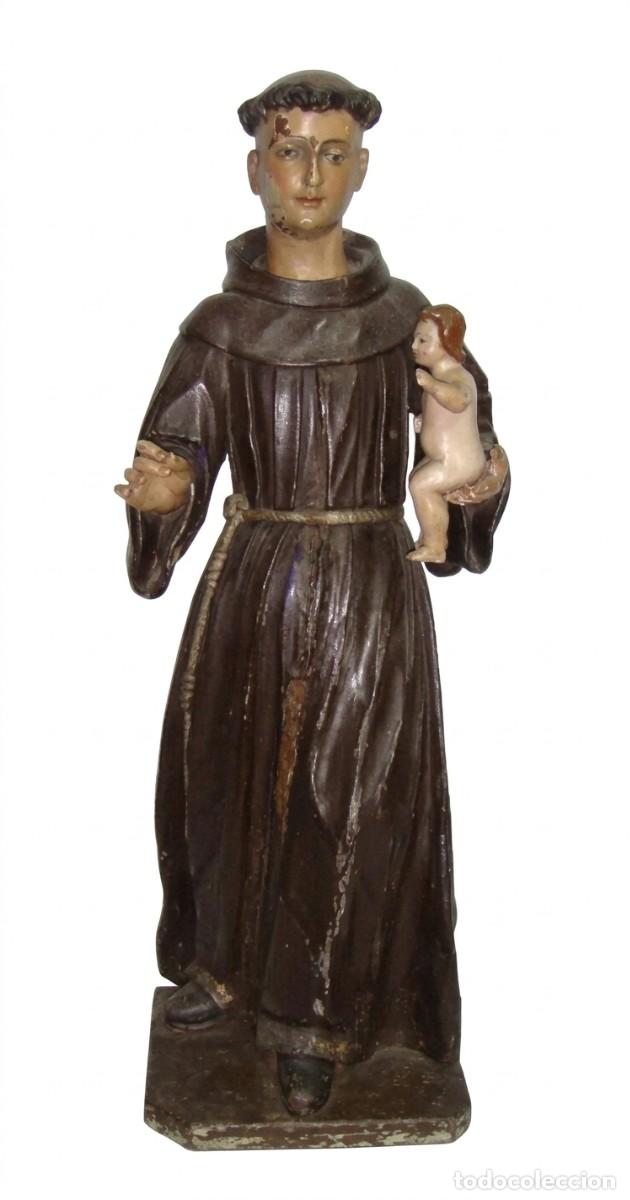 Arte: San Antonio de Padua con el Ni&ntilde;o Jes&uacute;s &middot; Talla en madera policromada &middot; ca. 1780&ndash;1800