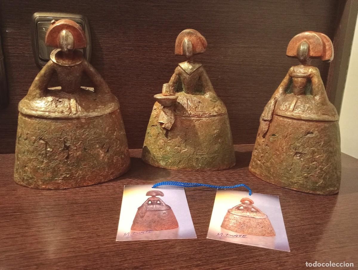 Arte: Lote de 3 Meninas de Bronce, serie Vel&aacute;zquez - Escultor M.Duque - Artesan&iacute;as Urregui