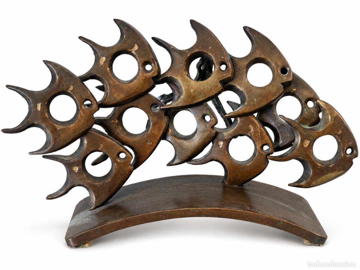 Arte: ESCULTURA DE BRONCE: CARDUMEN DE PECES