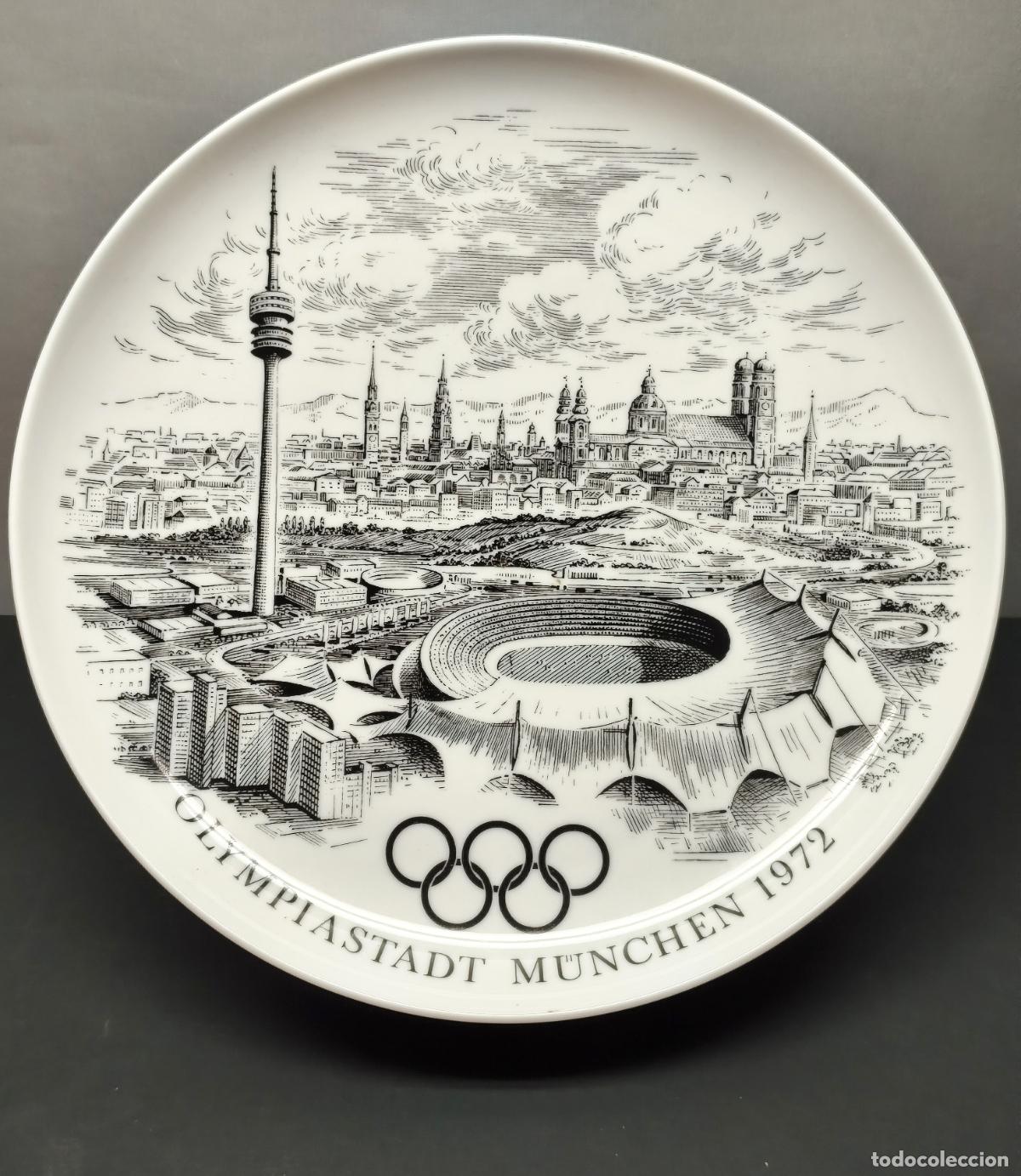 Arte: PLATO PORCELANA / OLIMPIADAS MUNICH 1972 / EDICI&Oacute;N KAISER
