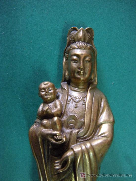 Arte: MATERNIDAD ASI&Aacute;TICA EN BRONCE - Foto 1