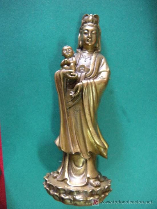 Arte: MATERNIDAD ASI&Aacute;TICA EN BRONCE - Foto 4