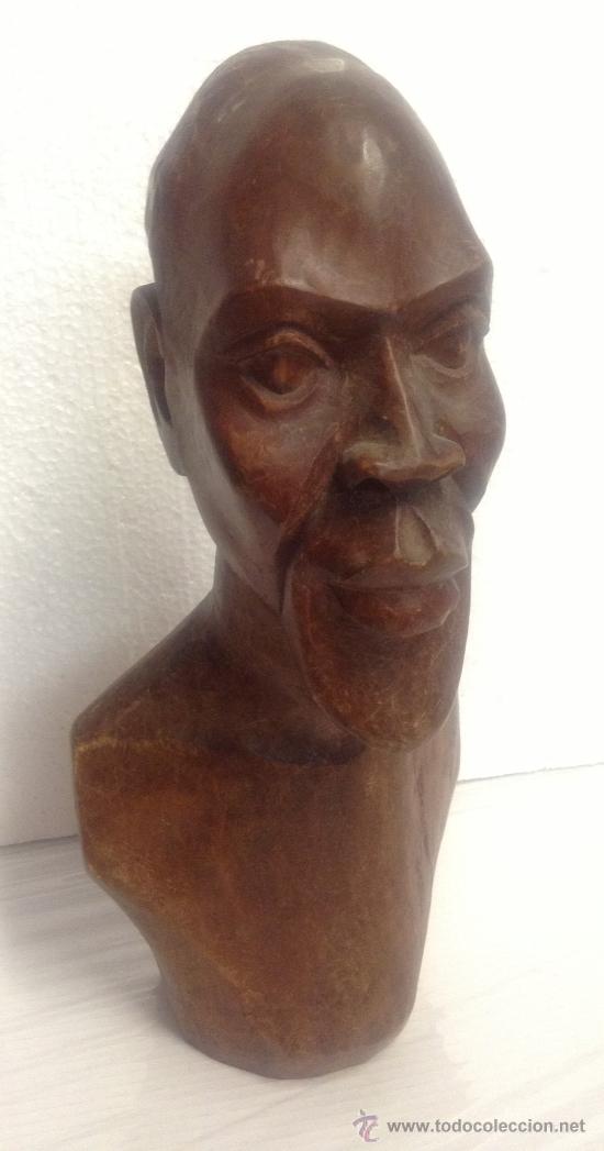 Arte: busto madera maciza - arte etnico - Foto 1