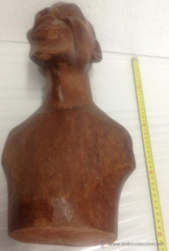 Arte: busto madera maciza - arte etnico - Foto 2