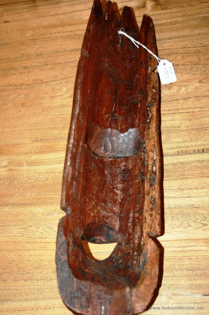Arte: MASCARA AFRICANA VACIADA EN MADERA - Foto 2