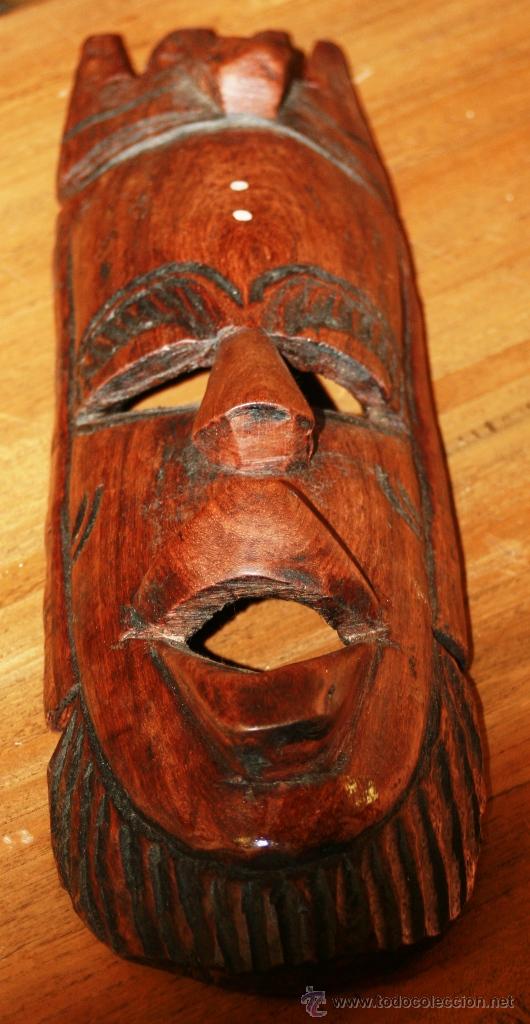 Arte: MASCARA AFRICANA VACIADA EN MADERA - Foto 3