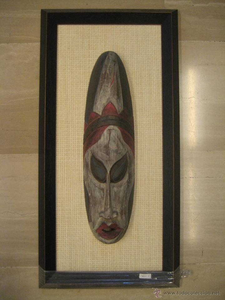 Arte: M&Aacute;SCARA AFRICANA ENMARCADA - Foto 1