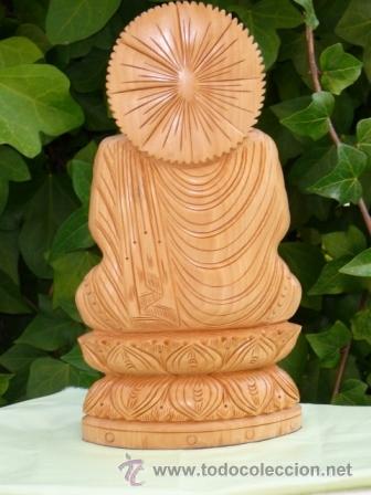 Arte: Escultura de Buda en madera tropical (26 cms) - Foto 3