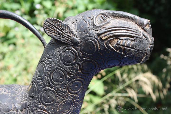 Arte: LEOPARDOS BRONCE BENIN 25cm - Foto 3