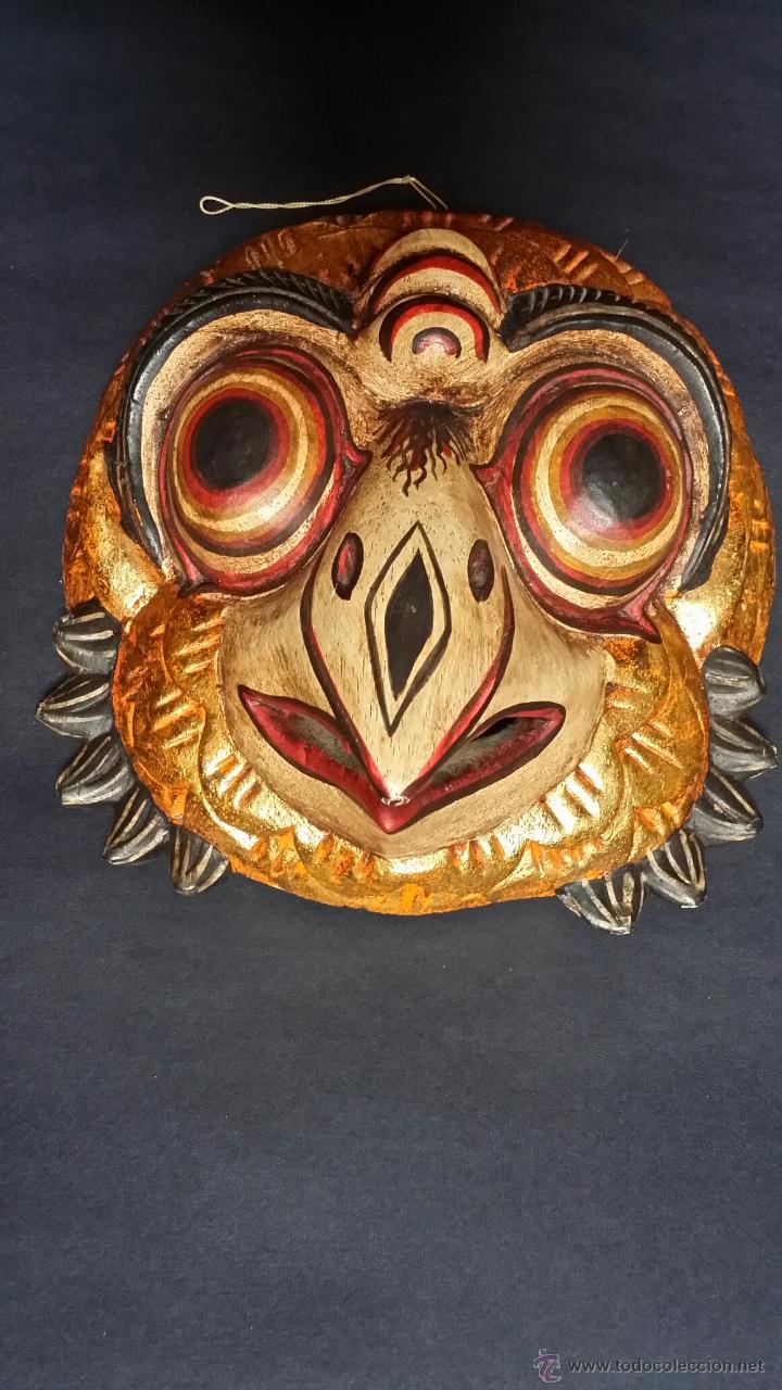 Arte: Antigua m&aacute;scara policromada de Yogyakarta, JAVA - Foto 2
