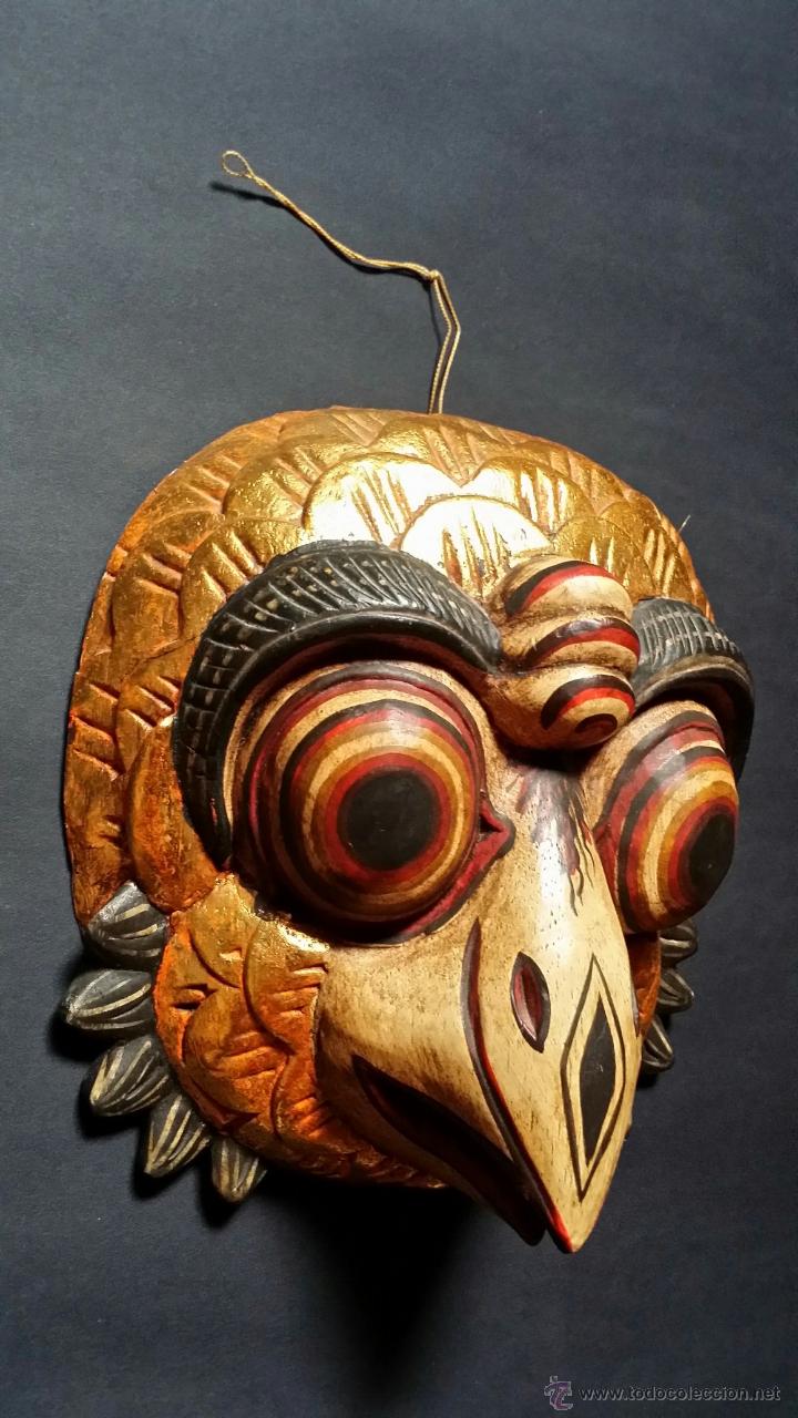 Arte: Antigua m&aacute;scara policromada de Yogyakarta, JAVA - Foto 3