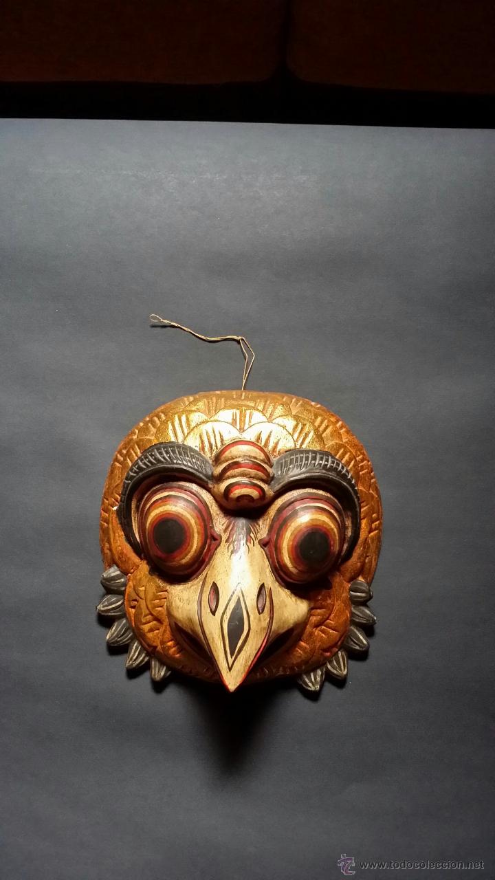 Arte: Antigua m&aacute;scara policromada de Yogyakarta, JAVA - Foto 5