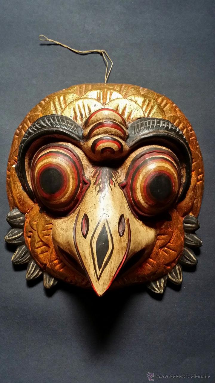 Arte: Antigua m&aacute;scara policromada de Yogyakarta, JAVA - Foto 10