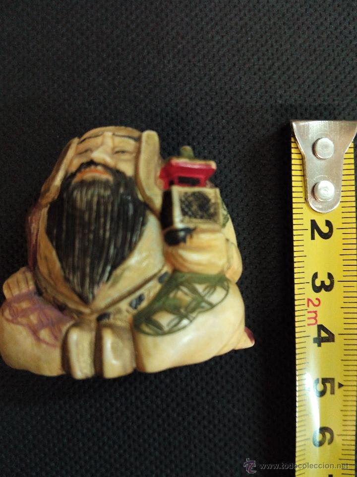 Arte: Netsuke antiguo policromado japon&eacute;s - Foto 1