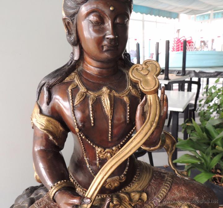 Arte: Diosa Kwan yin de bronce n&ordm; 1427 - Foto 2