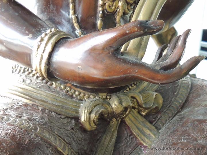 Arte: Diosa Kwan yin de bronce n&ordm; 1427 - Foto 7