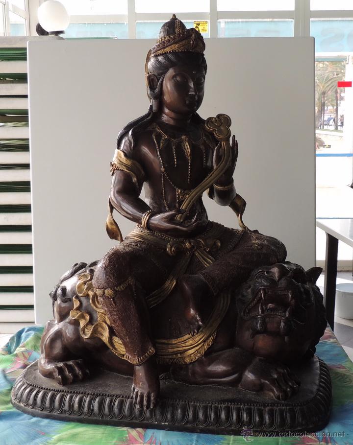 Arte: Diosa Kwan yin de bronce n&ordm; 1427 - Foto 9