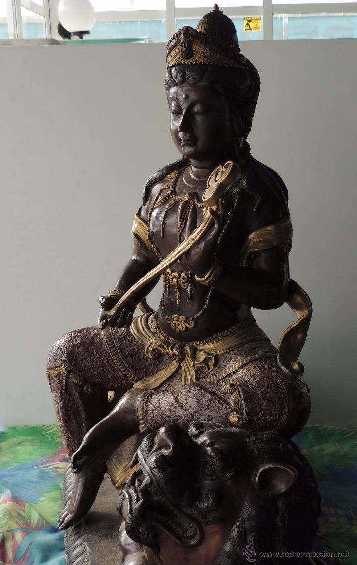 Arte: Diosa Kwan yin de bronce n&ordm; 1427 - Foto 10