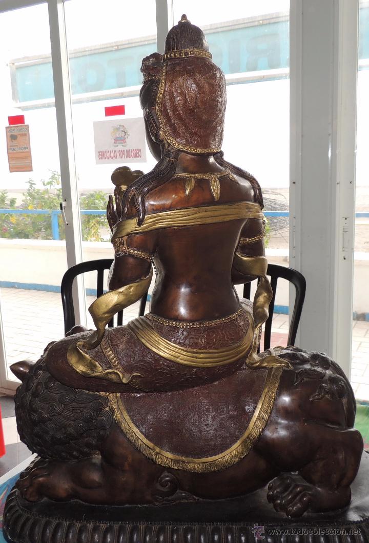 Arte: Diosa Kwan yin de bronce n&ordm; 1427 - Foto 13
