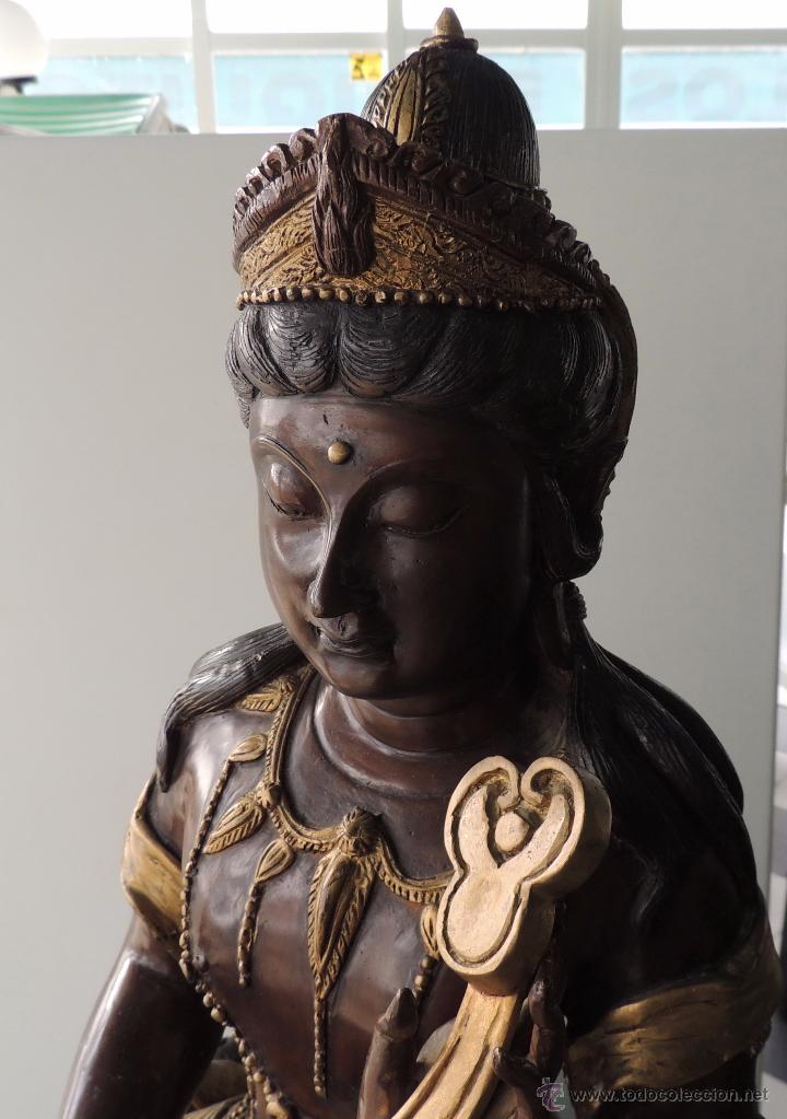 Arte: Diosa Kwan yin de bronce n&ordm; 1427 - Foto 14