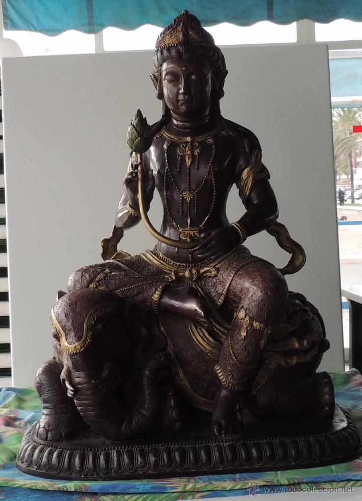 Arte: Diosa Kwan yin de bronce n&ordm; 1428 - Foto 1
