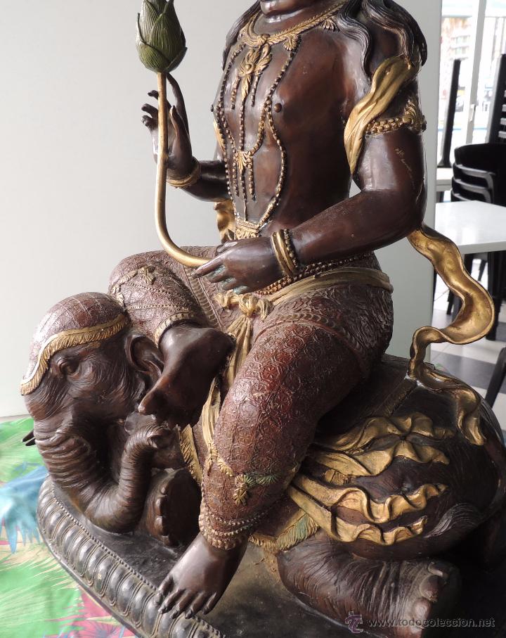Arte: Diosa Kwan yin de bronce n&ordm; 1428 - Foto 6