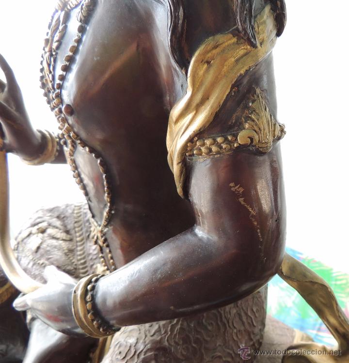 Arte: Diosa Kwan yin de bronce n&ordm; 1428 - Foto 15