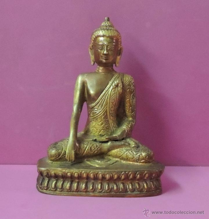 Arte: Buda de cobre dorado n&ordm; 1527 - Foto 1