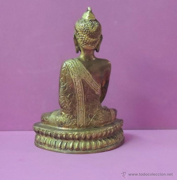 Arte: Buda de cobre dorado n&ordm; 1527 - Foto 4