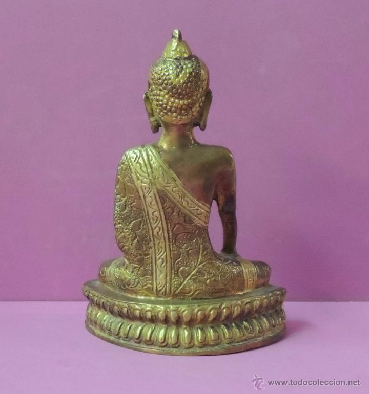 Arte: Buda de cobre dorado n&ordm; 1527 - Foto 5
