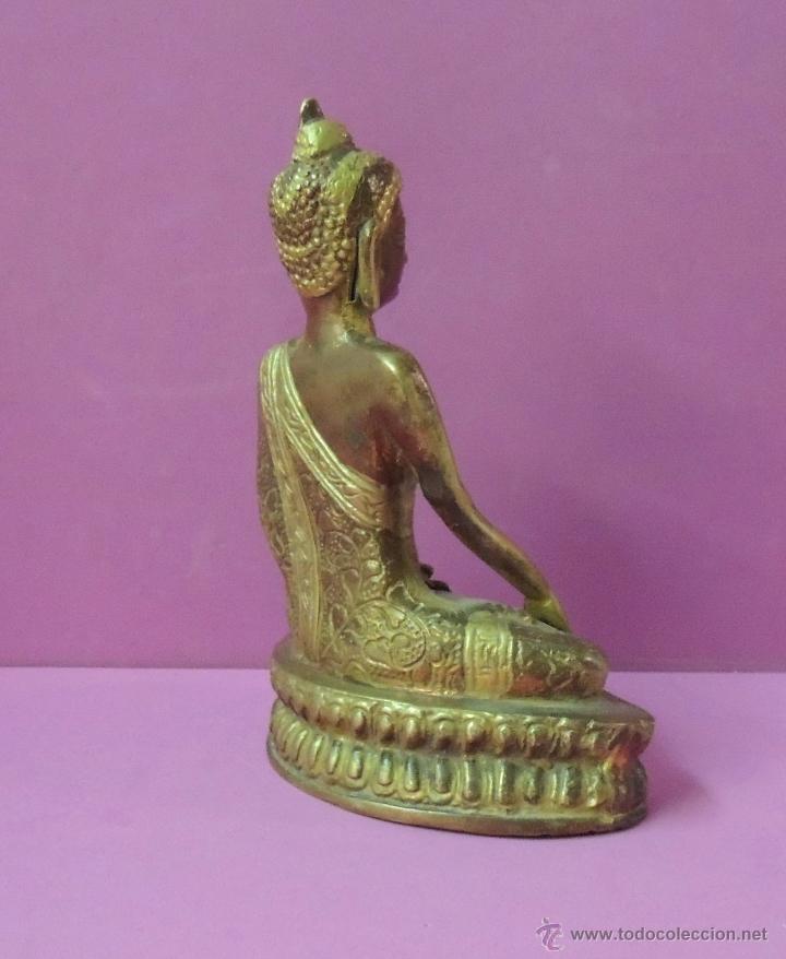 Arte: Buda de cobre dorado n&ordm; 1527 - Foto 6