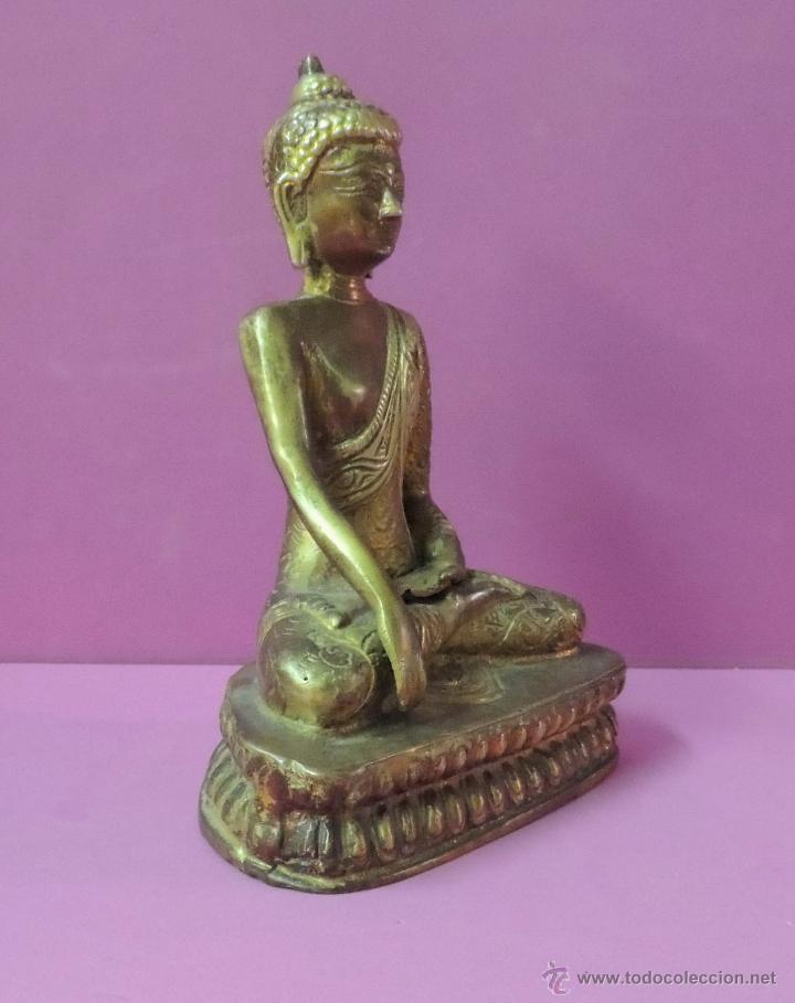 Arte: Buda de cobre dorado n&ordm; 1527 - Foto 7