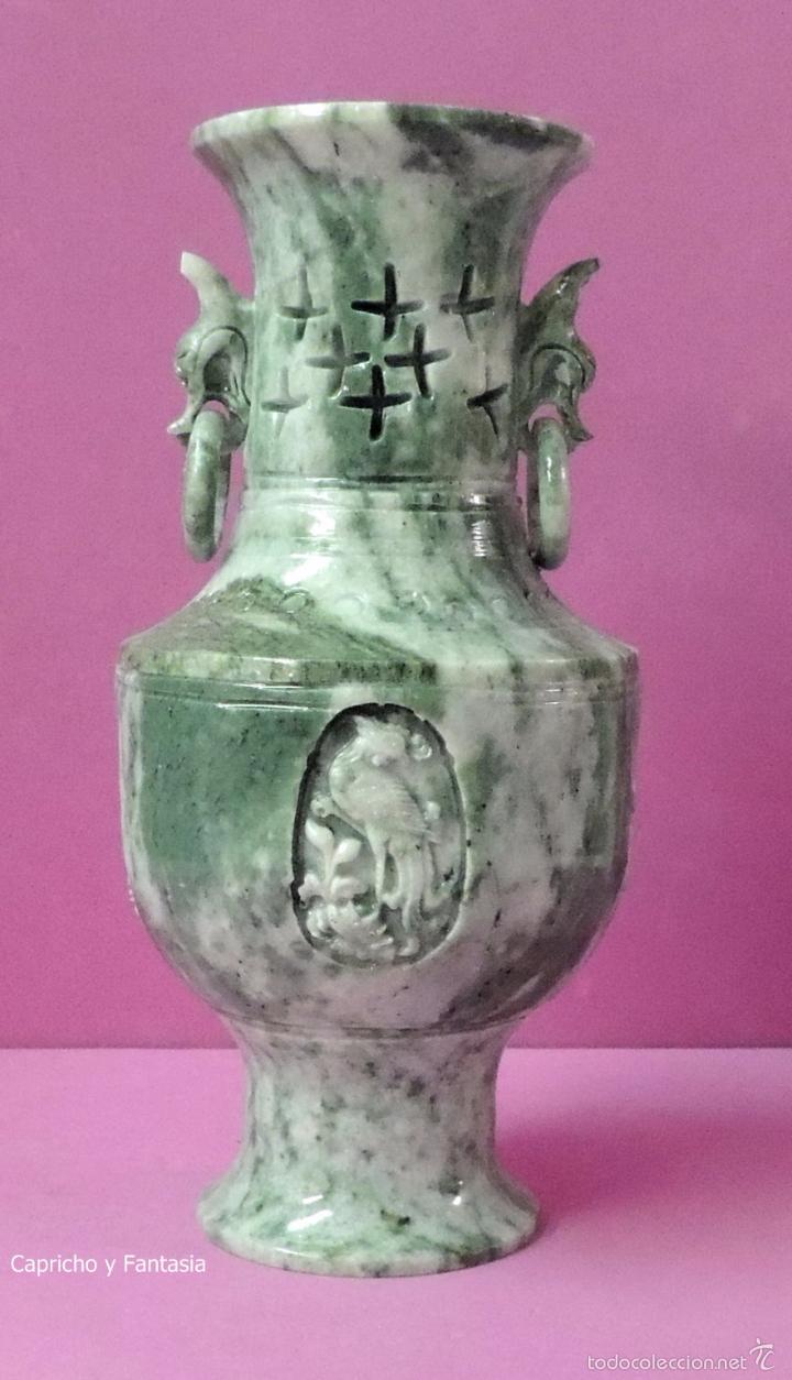 Arte: Jarr&oacute;n chino de jade n&ordm; 1083 - Foto 3