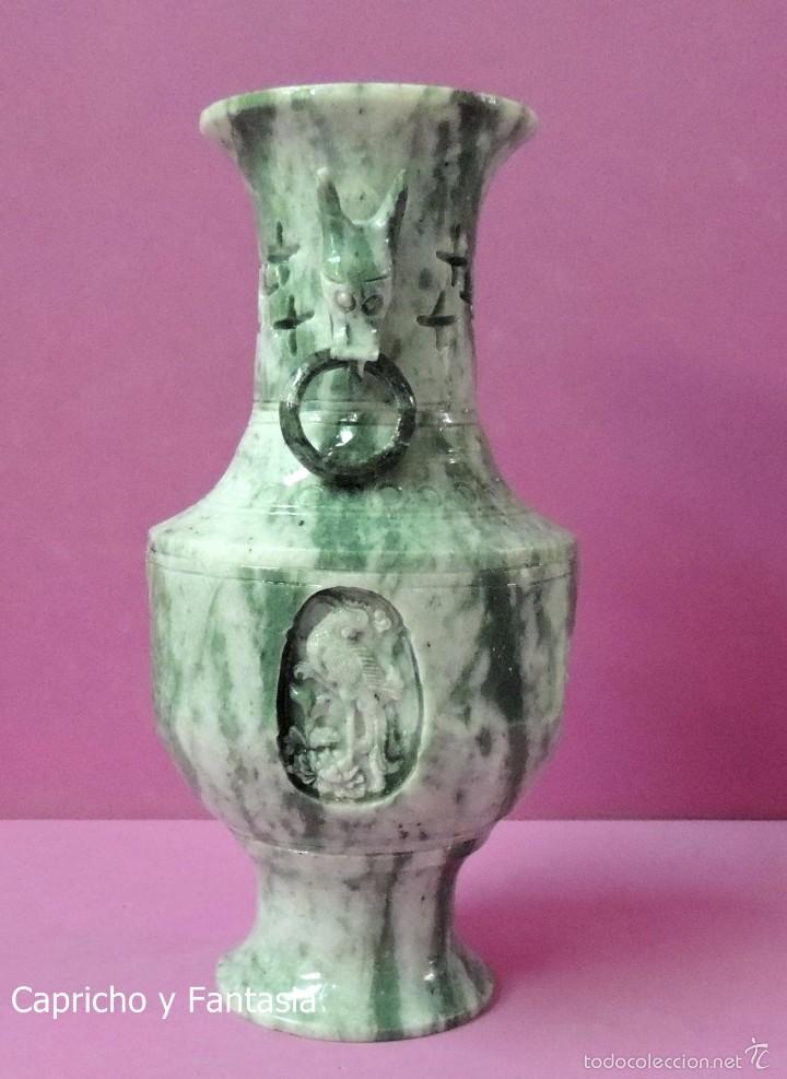 Arte: Jarr&oacute;n chino de jade n&ordm; 1293 - Foto 4