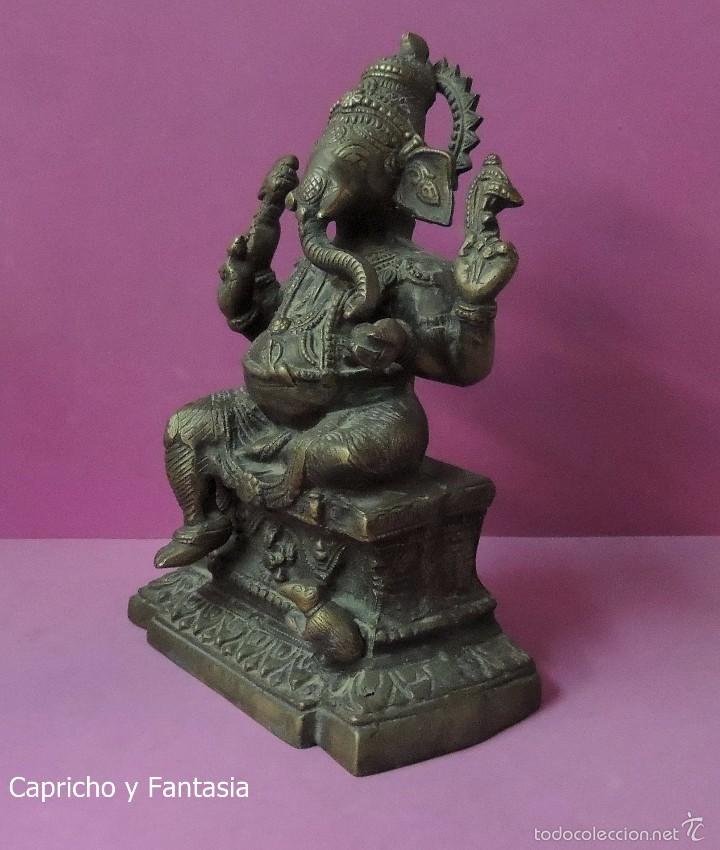 Arte: Ganesha en bronce n&ordm; 1765 - Foto 2
