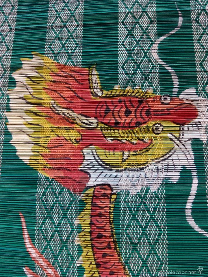 Arte: Estera tipo mimbre con figura de Drag&oacute;n - Foto 2
