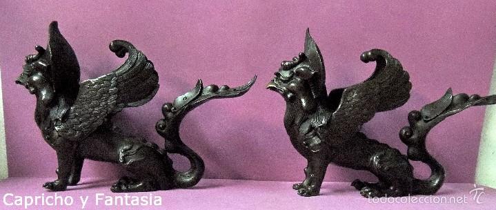 Arte: Pareja de grifos n&ordm; 1831 - Foto 3