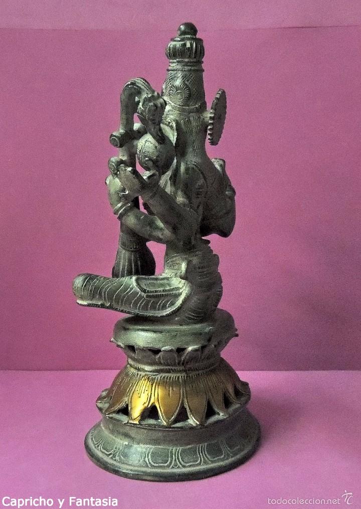 Arte: Diosa Sarasvati en bronce n&ordm; 1833 - Foto 4